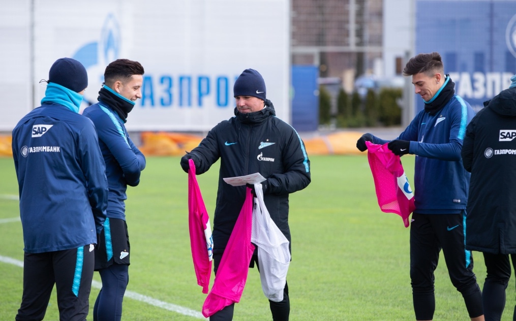Тренировка «Зенита» перед матчем с «Аустрией»