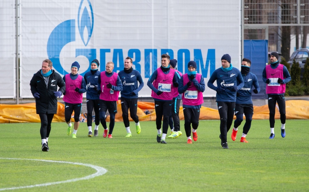 Тренировка «Зенита» перед матчем с «Аустрией»