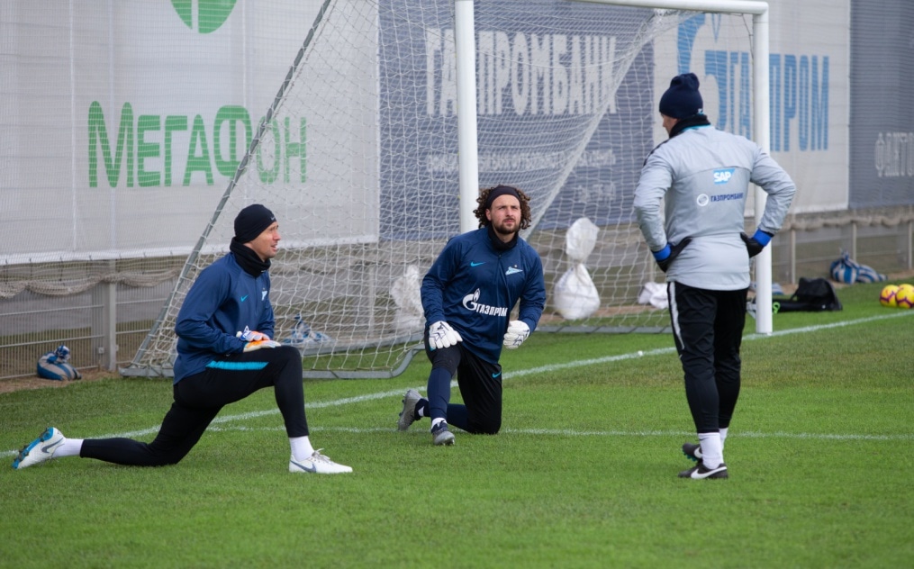 Тренировка «Зенита» перед матчем с «Аустрией»