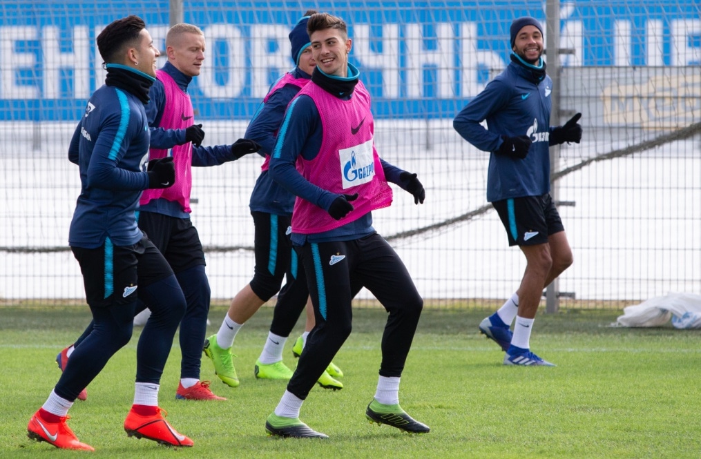 Тренировка «Зенита» перед матчем с «Аустрией»