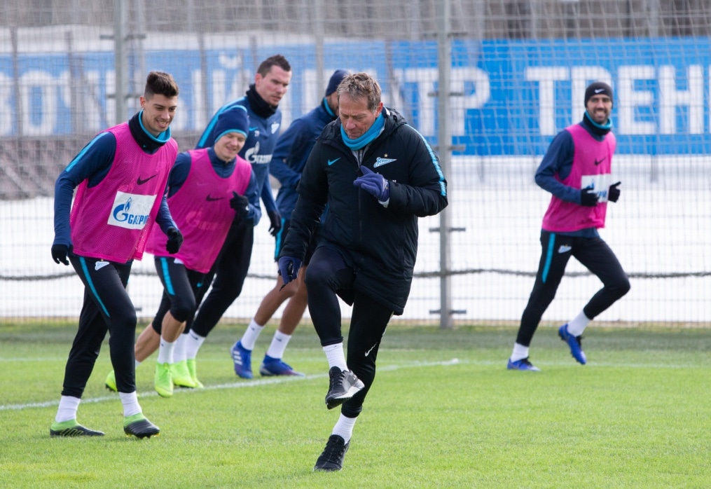Тренировка «Зенита» перед матчем с «Аустрией»