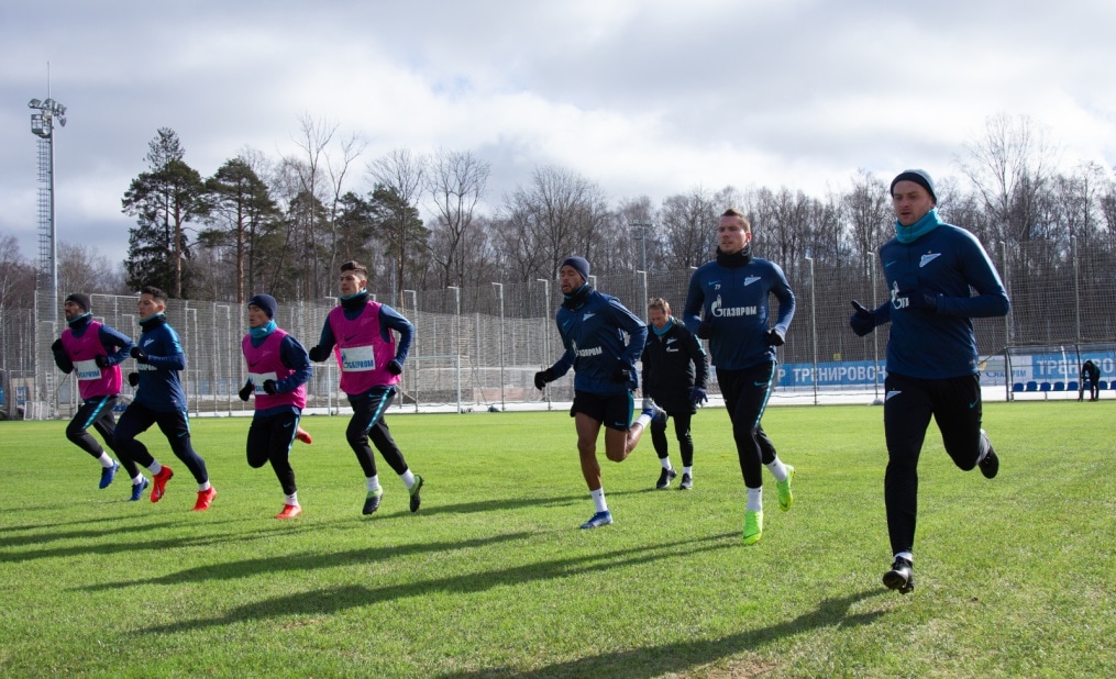 Тренировка «Зенита» перед матчем с «Аустрией»