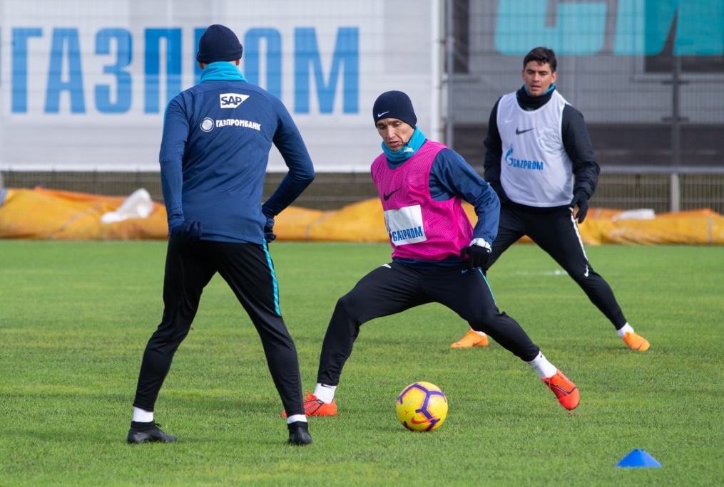 Тренировка «Зенита» перед матчем с «Аустрией»