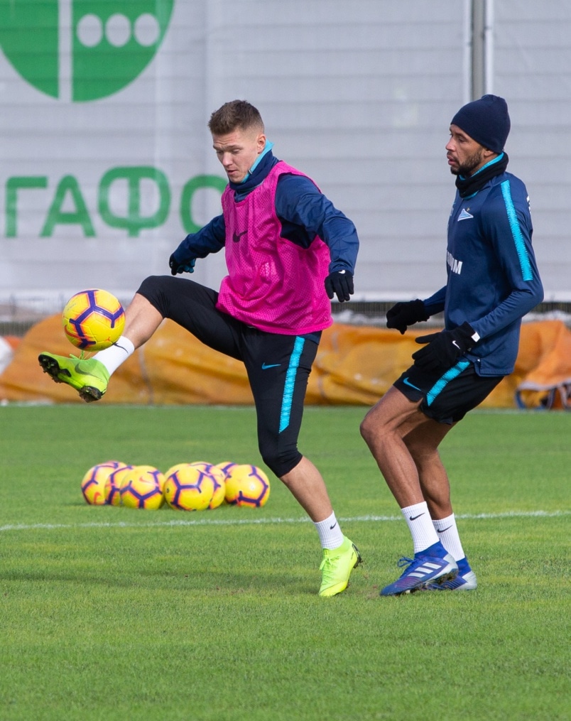 Тренировка «Зенита» перед матчем с «Аустрией»