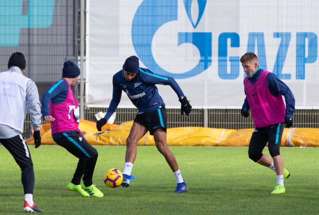 Тренировка «Зенита» перед матчем с «Аустрией»