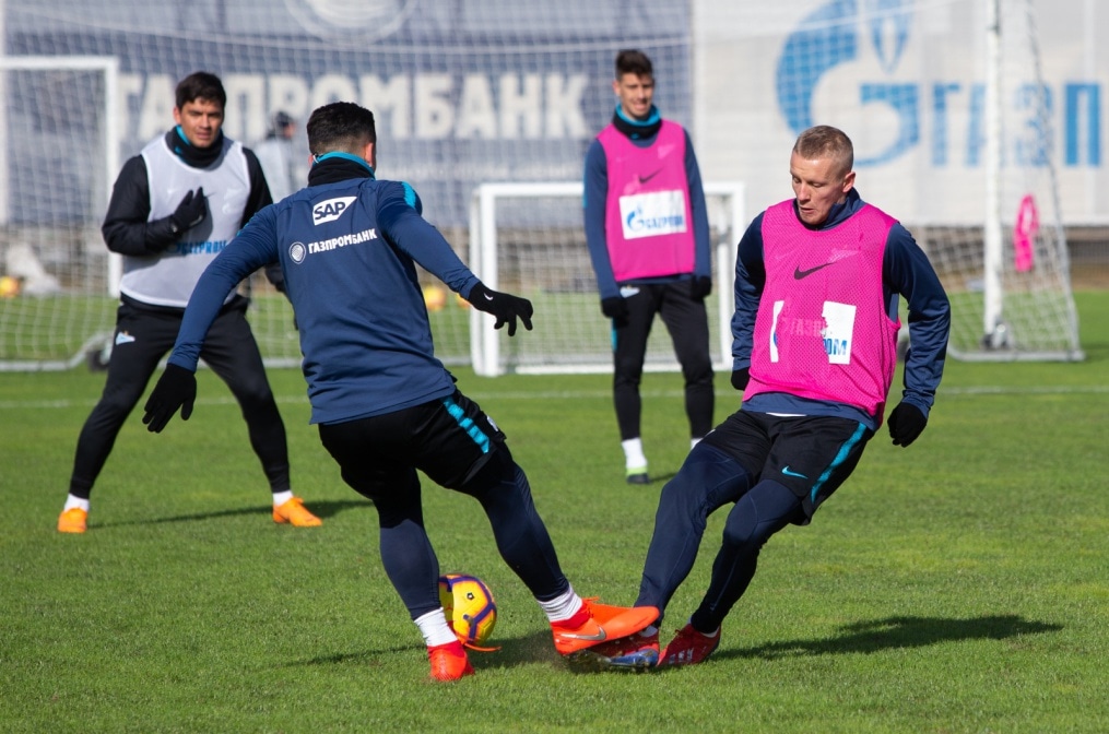 Тренировка «Зенита» перед матчем с «Аустрией»