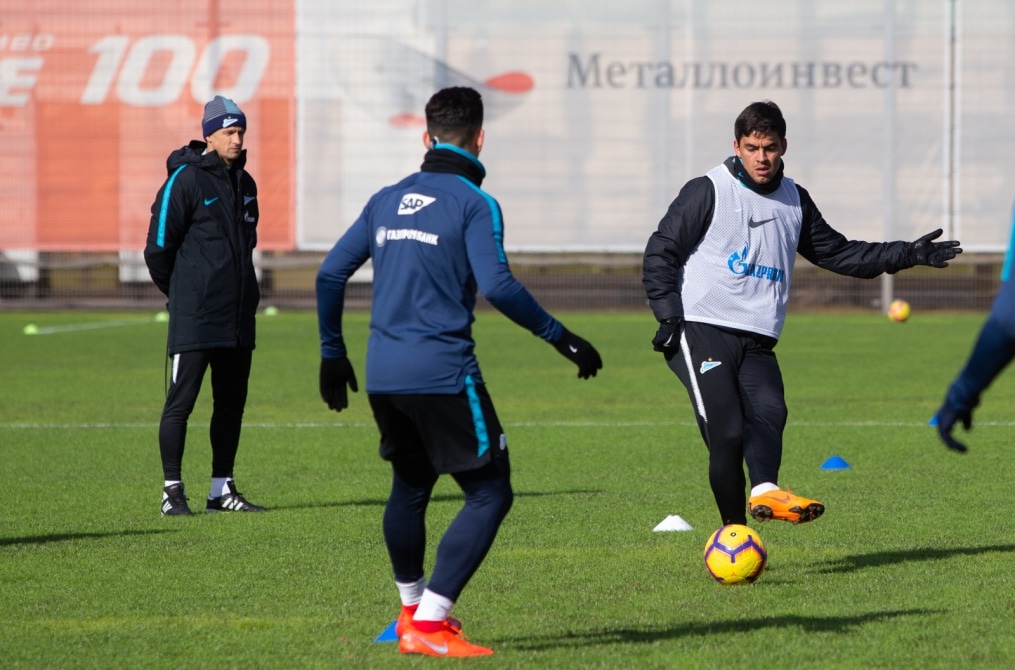 Тренировка «Зенита» перед матчем с «Аустрией»