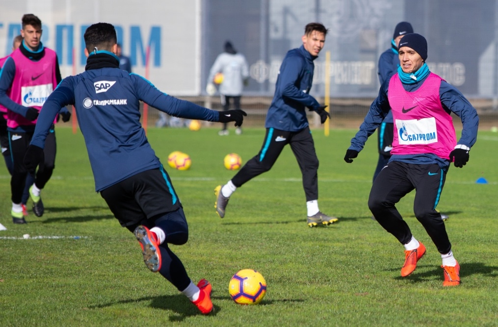 Тренировка «Зенита» перед матчем с «Аустрией»