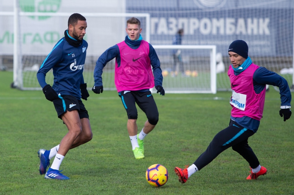 Тренировка «Зенита» перед матчем с «Аустрией»