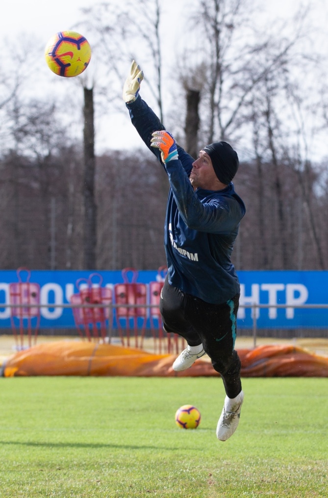 Тренировка «Зенита» перед матчем с «Аустрией»