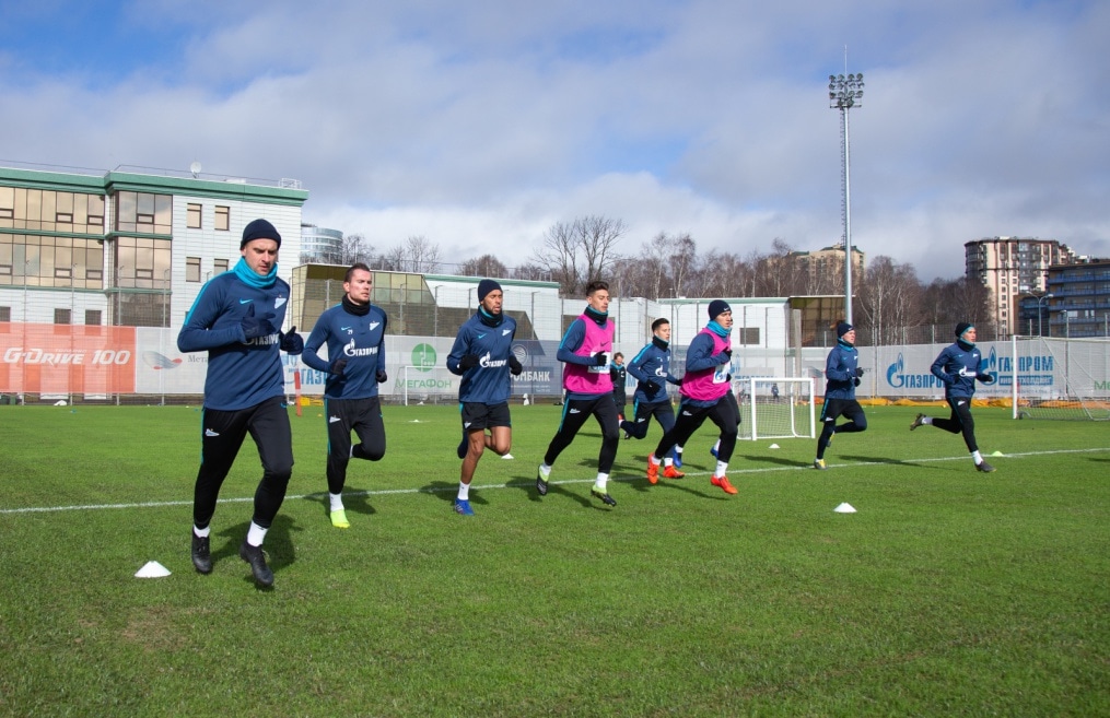 Тренировка «Зенита» перед матчем с «Аустрией»