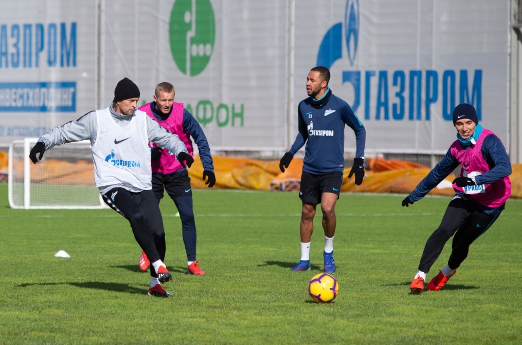 Тренировка «Зенита» перед матчем с «Аустрией»