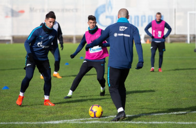 Тренировка «Зенита» перед матчем с «Аустрией»