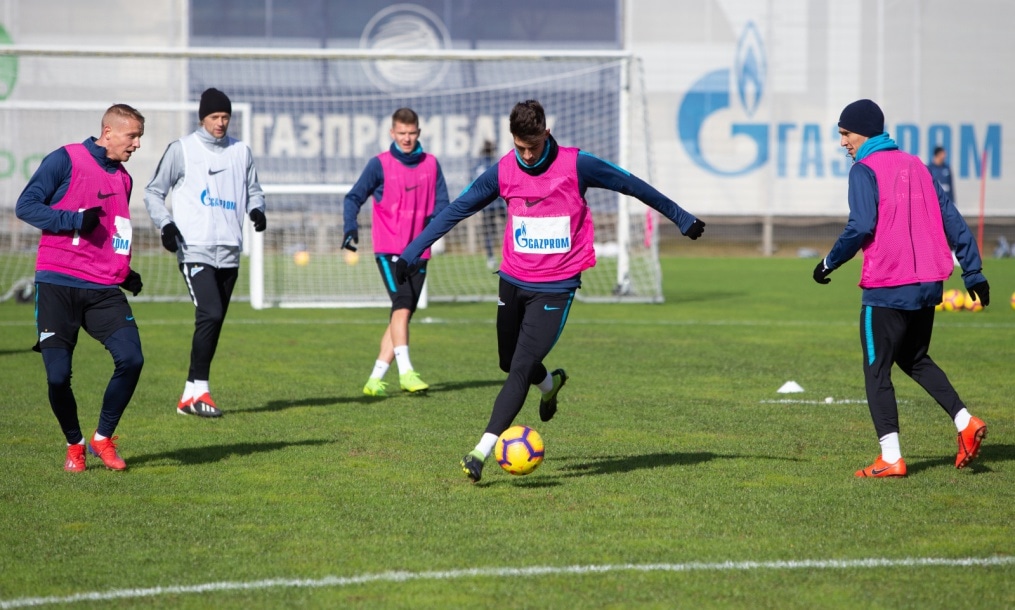 Тренировка «Зенита» перед матчем с «Аустрией»