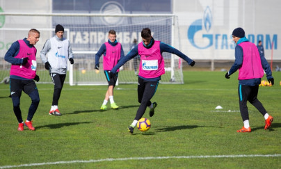 Тренировка «Зенита» перед матчем с «Аустрией»