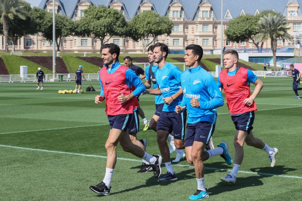 «Газпром»-тренировочные сборы в Катаре: 18 января, утренняя тренировка