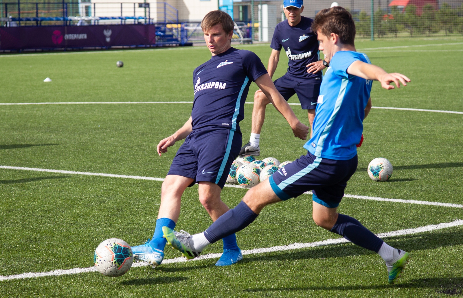 Андрей Аршавин принял участие в тренировке команды «Газпром»-Академии U-17