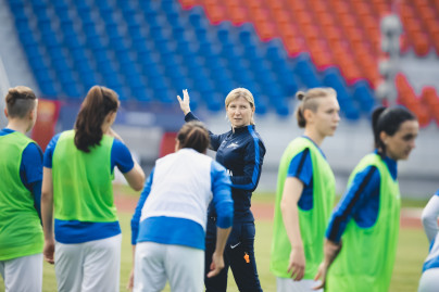 Тренировка женской команды в Красноярске