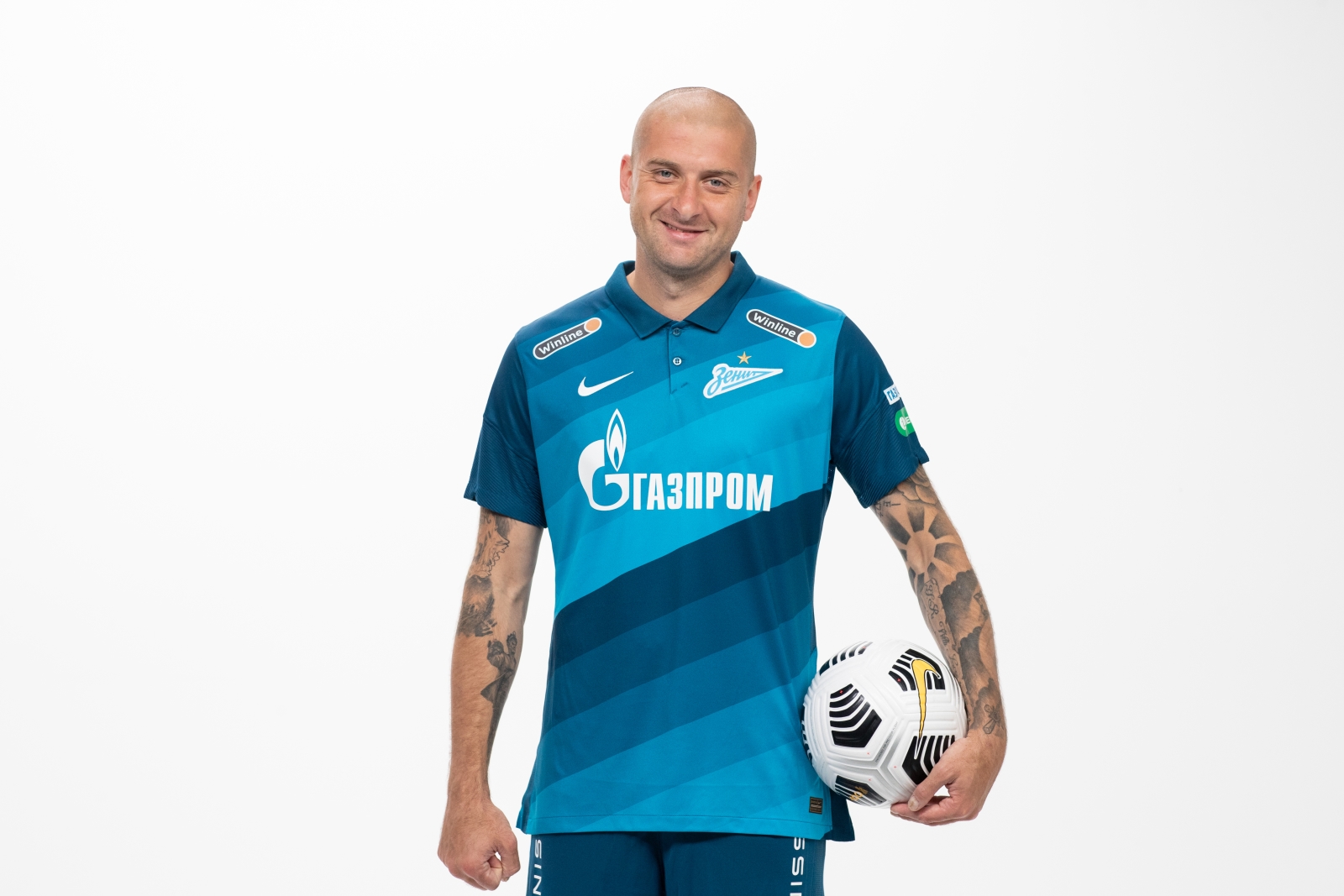 Фотосессия футболистов и тренеров основного состава ФК «Зенит» сезона 2020/21