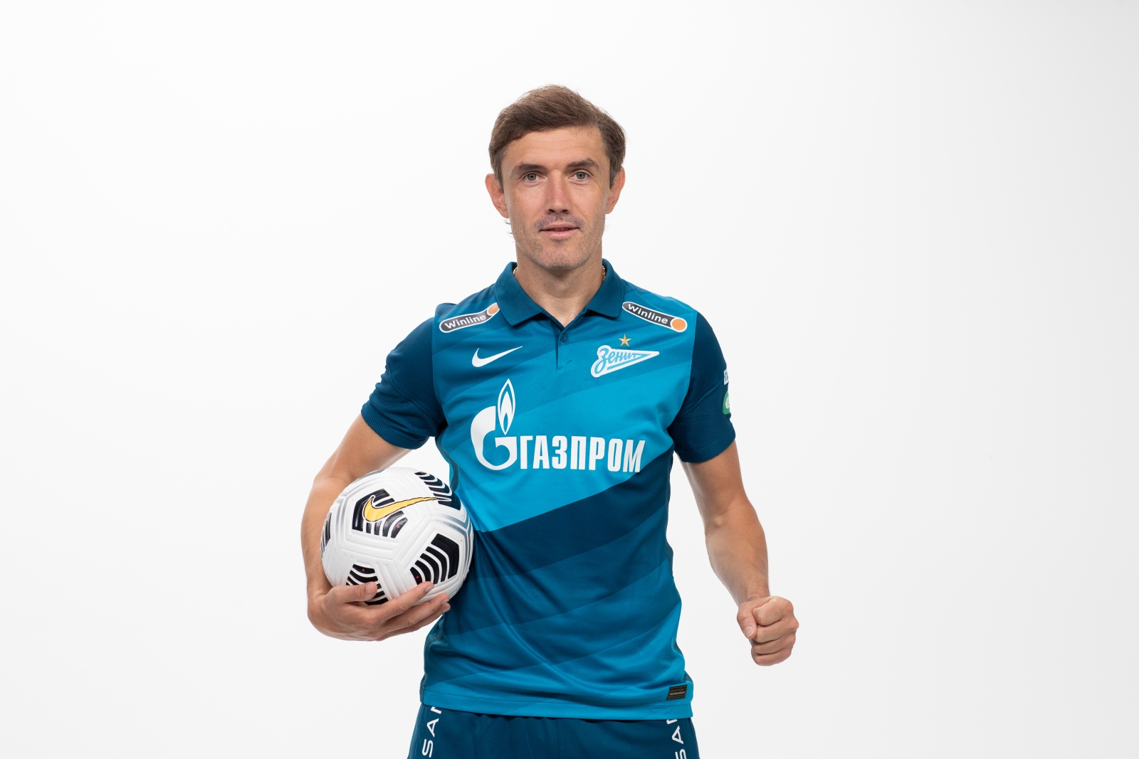 Фотосессия футболистов и тренеров основного состава ФК «Зенит» сезона 2020/21