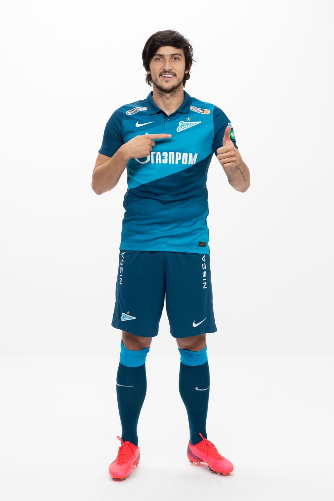 Фотосессия футболистов и тренеров основного состава ФК «Зенит» сезона 2020/21