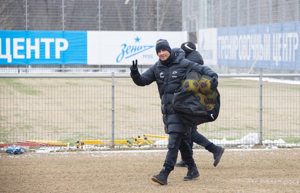 Тренировка «Зенита» перед матчем с «Ахматом»