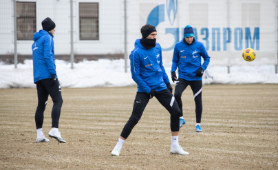 Тренировка «Зенита» перед матчем с «Ахматом»
