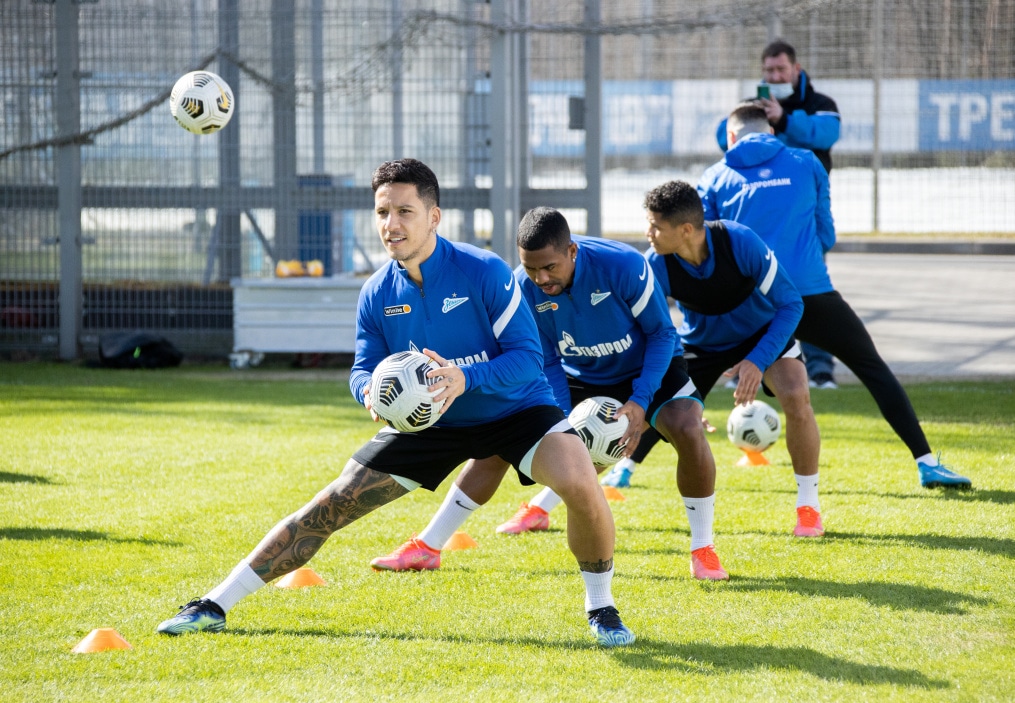Тренировка «Зенита» перед матчем с «Краснодаром»