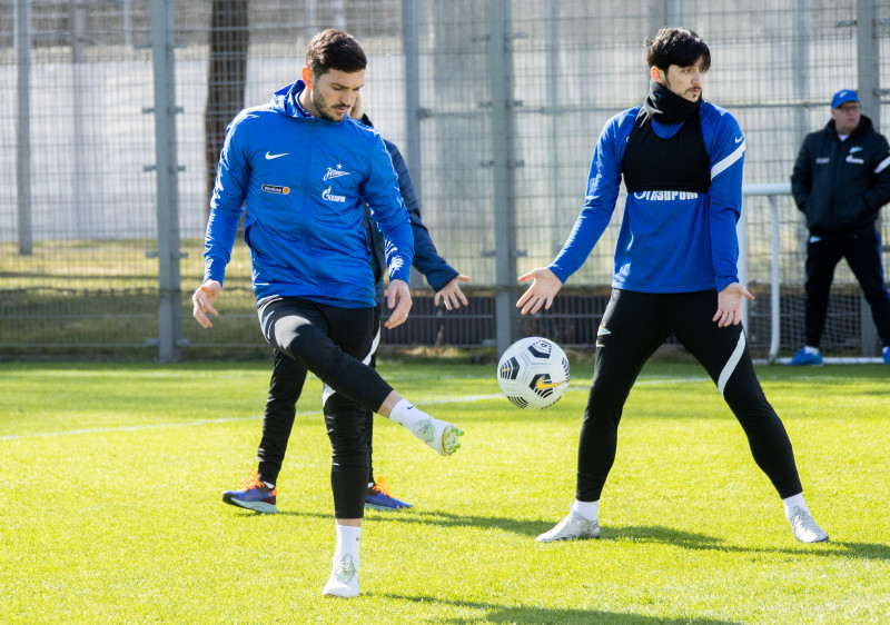 Тренировка «Зенита» перед матчем с «Краснодаром»