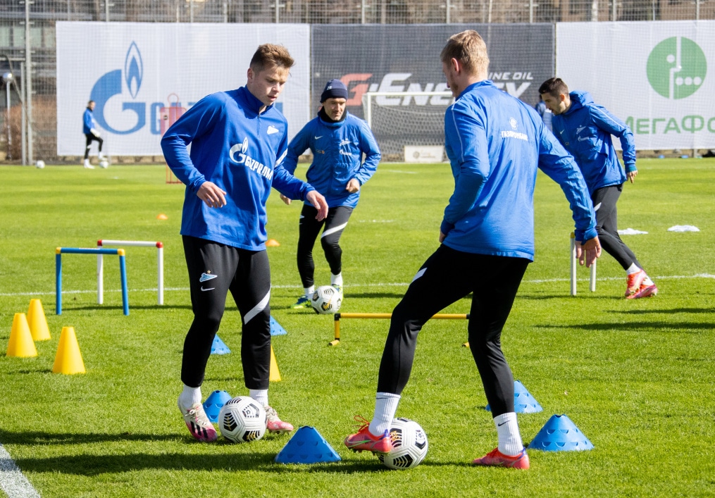 Тренировка «Зенита» перед матчем с «Краснодаром»