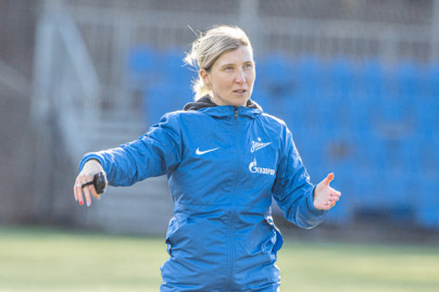 Тренировка женской команды «Зенит» перед матчем с «Рубином»