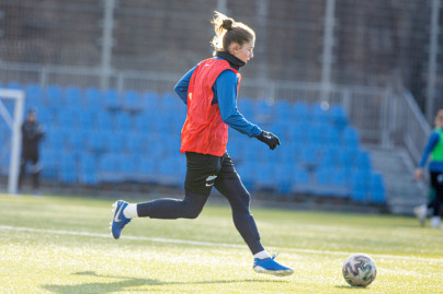 Тренировка женской команды «Зенит» перед матчем с «Рубином»