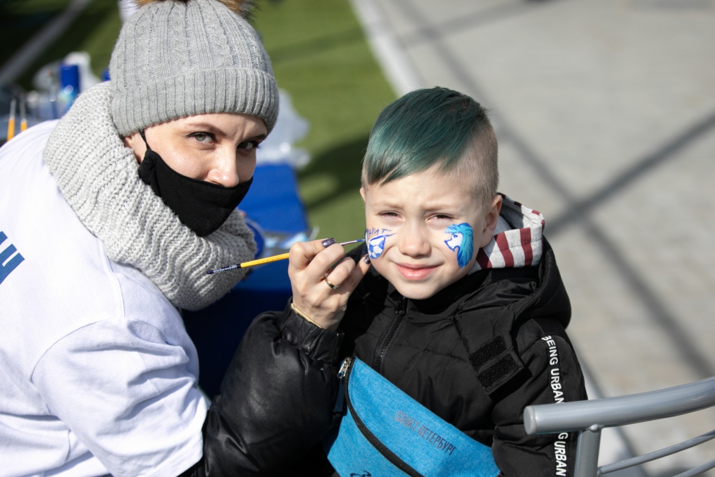 Фан-Променад на стадионе «Смена» на матче «Зенит»-м — «Спартак»-м