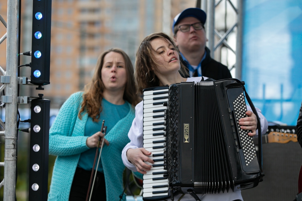 Фан-Променад на стадионе «Смена» на матче «Зенит»-м — «Спартак»-м