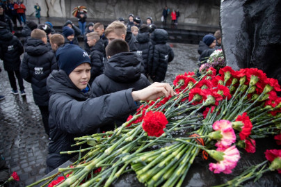 Команды Академии «Зенита» посетили Монумент героическим защитникам Ленинграда