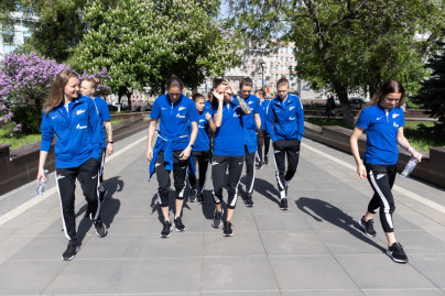 Прогулка женской команды перед матчем «Ростов» — «Зенит»