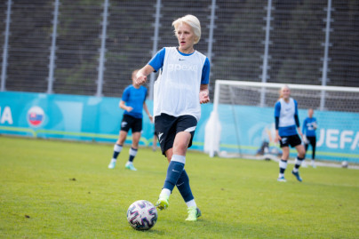 Тренировка женской команды «Зенит» перед кубковым матчем со «Звездой-2005»