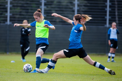 Тренировка женской команды «Зенит» перед кубковым матчем со «Звездой-2005»