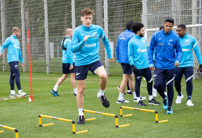 Тренировка «Зенита» перед матчем с «Рубином»