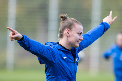 Training of the Zenit women's team before the match Lokomotiv — Zenit