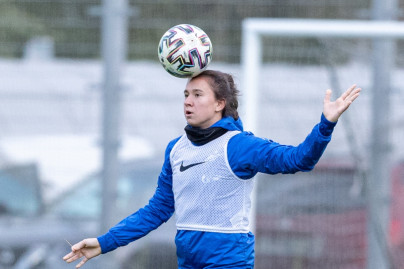 Training of the Zenit women's team before the match Lokomotiv — Zenit