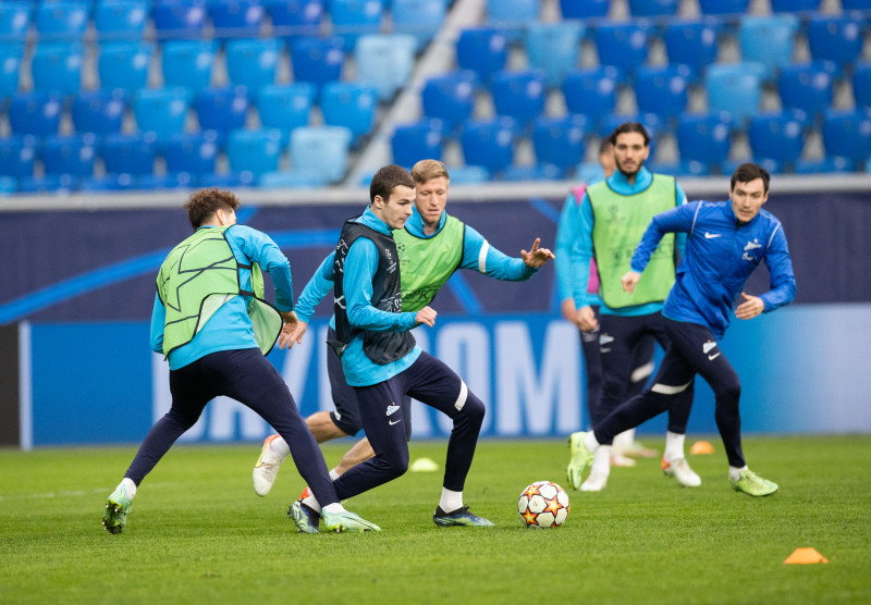 Тренировка «Зенита» перед матчем с «Челси»