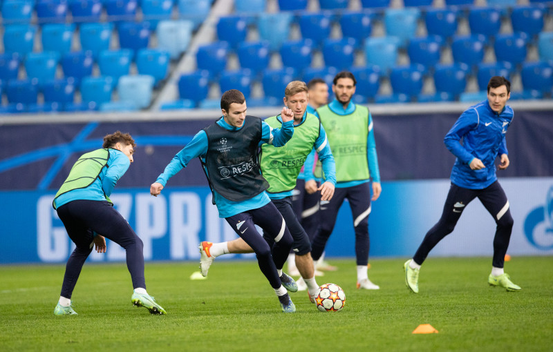 Тренировка «Зенита» перед матчем с «Челси»