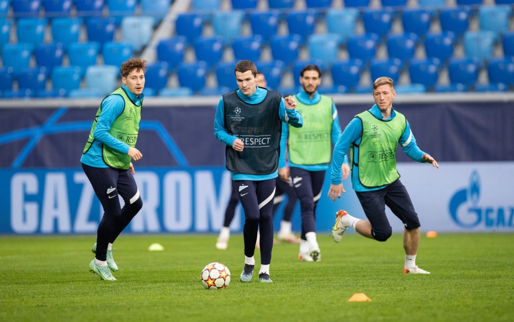 Тренировка «Зенита» перед матчем с «Челси»