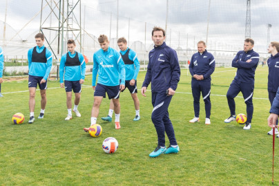 «Газпром»-тренировочные сборы «Зенита»-м в Турции: 22 февраля, вечерняя тренировка.