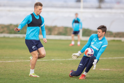 «Газпром»-тренировочные сборы «Зенита»-м в Турции: 22 февраля, вечерняя тренировка.