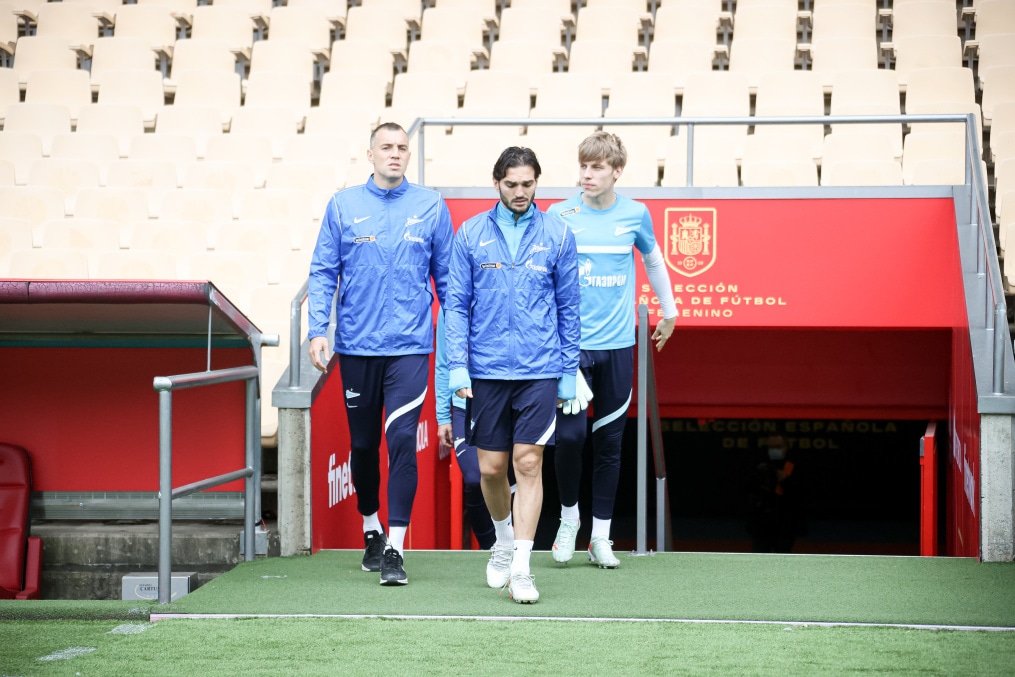 Тренировка сине-бело-голубых на стадионе «Ла-Картуха»