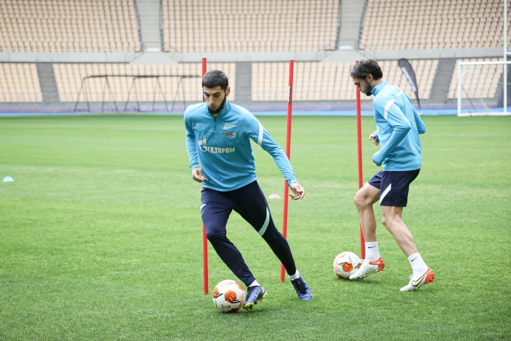 Тренировка сине-бело-голубых на стадионе «Ла-Картуха»