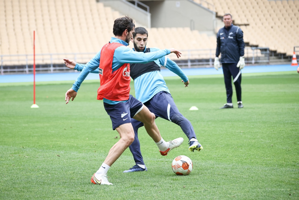 Тренировка сине-бело-голубых на стадионе «Ла-Картуха»