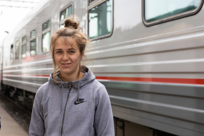 Возвращение  женской команды «Зенит» на поезде из  Ростов-на-Дону